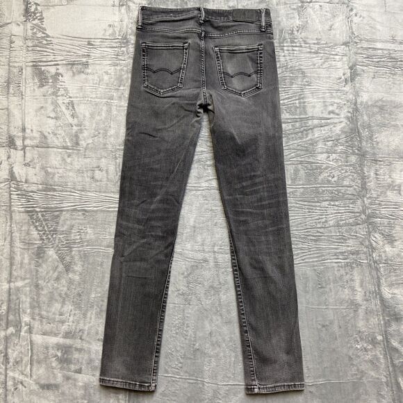 American Eagle Airflex Distressed Slim Straight Jeans Mens 30x34 Gray Denim - Picture 2 of 13